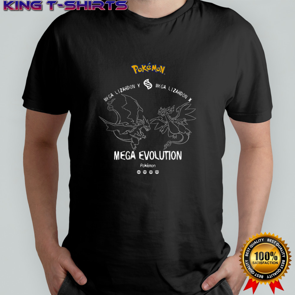 Mega Charizard X and Mega Charizard Y Mega Evolution Pokémon shirt