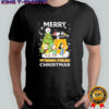 Merry Pittsburgh Steelers Christmas with Peanuts characters shirt