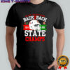 Miami Hurricanes Black Back 2 Back State Champs 2025 shirt