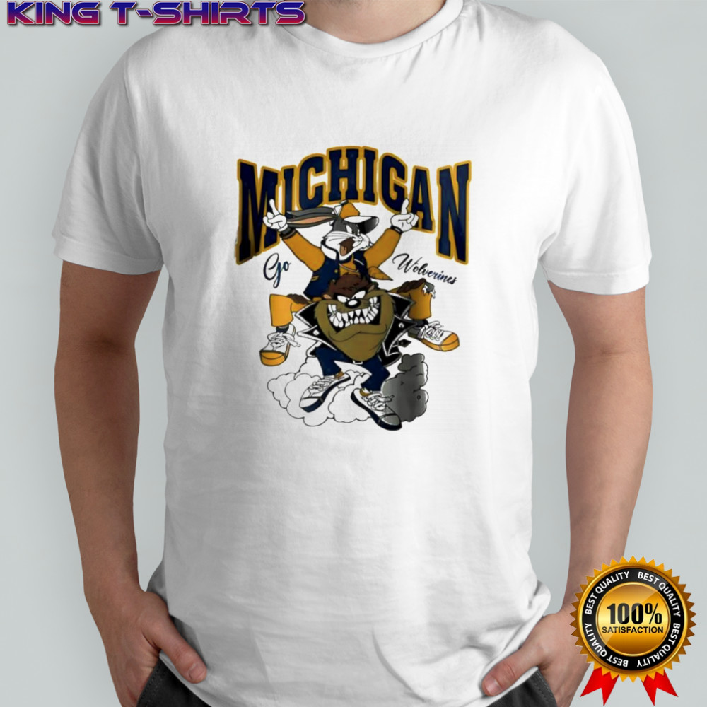 Michigan Go Wolverines Looney Tunes Bugs Bunny and Tasmanian Devil shirt