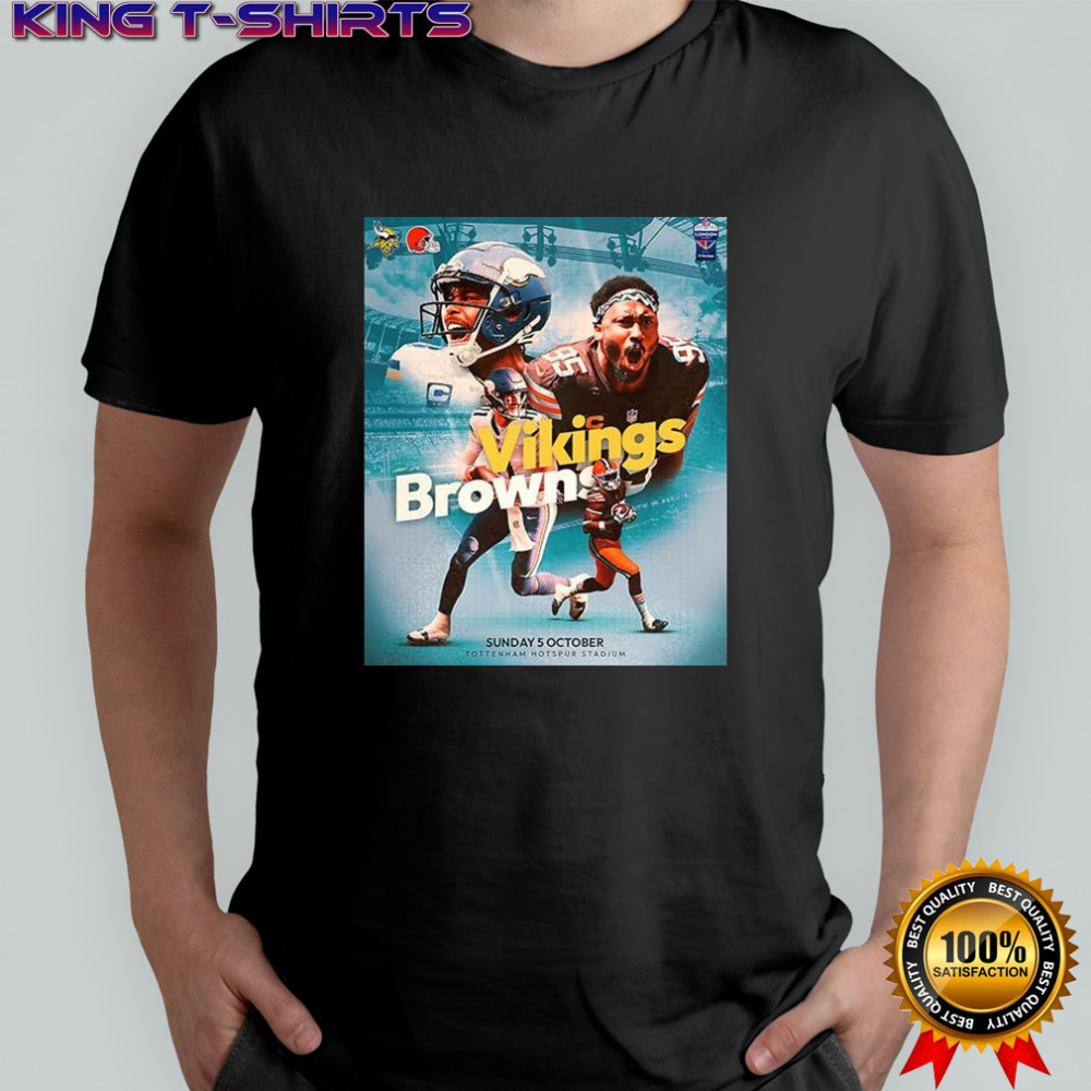 Minnesota Vikings vs Cleveland Browns NFL 2025 gameday in north London shirt