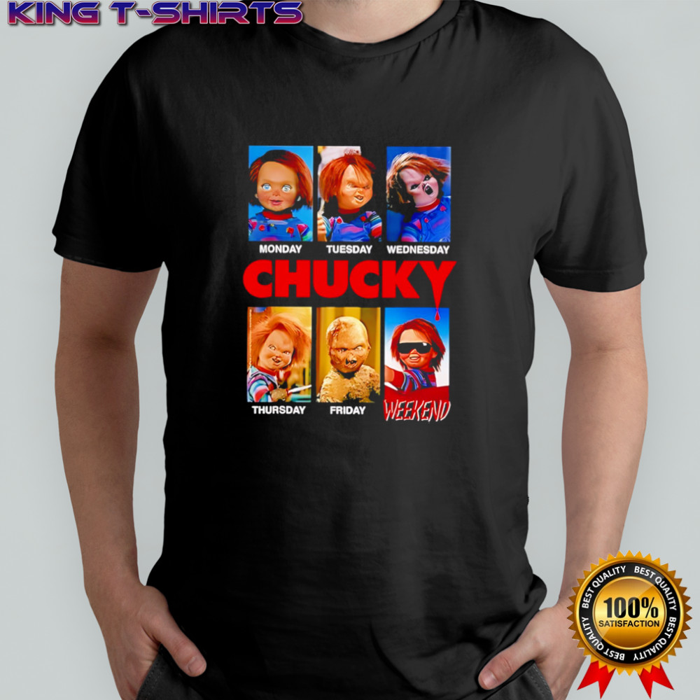 Monday Tuesday Thursday Friday Weekend Chucky Doll Movie Wall Art shirt