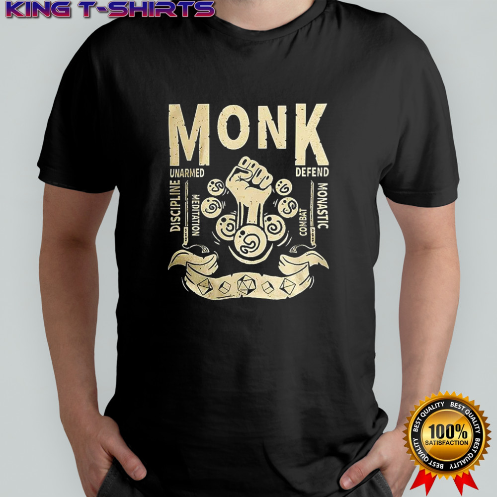 Monk Grunge Dungeons and Dragons shirt
