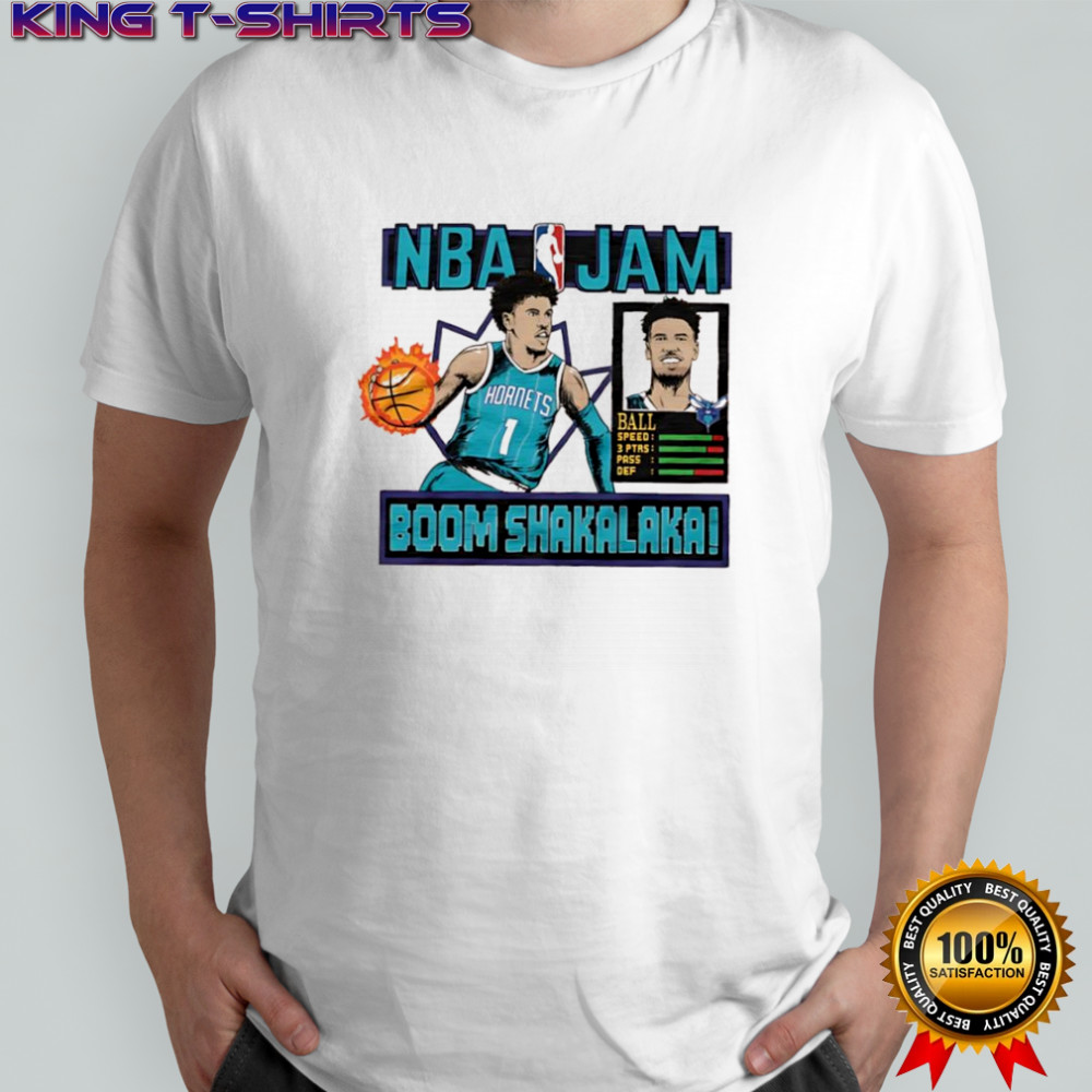 NBA Jam Hornets LaMelo Ball boom shakalaka shirt