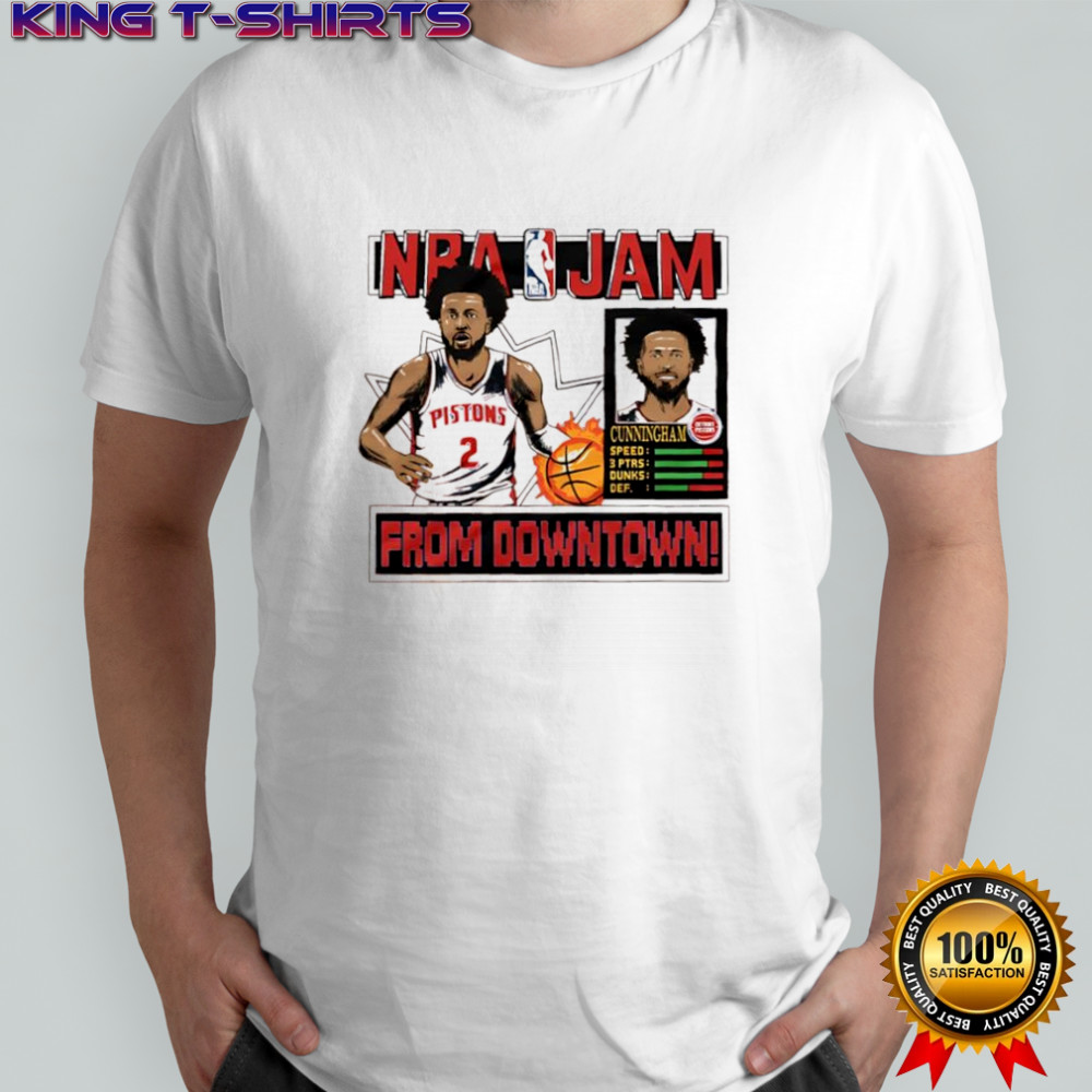 NBA Jam Pistons Cade Cunningham from downtown shirt