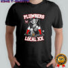 New England Patriots Plumbers local XX Pat Patriot skeleton shirt