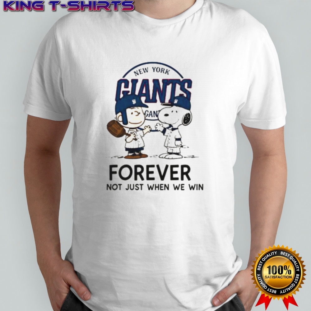New York Giants Charlie Brown Snoopy Giants Forever Not Just When We Win shirt