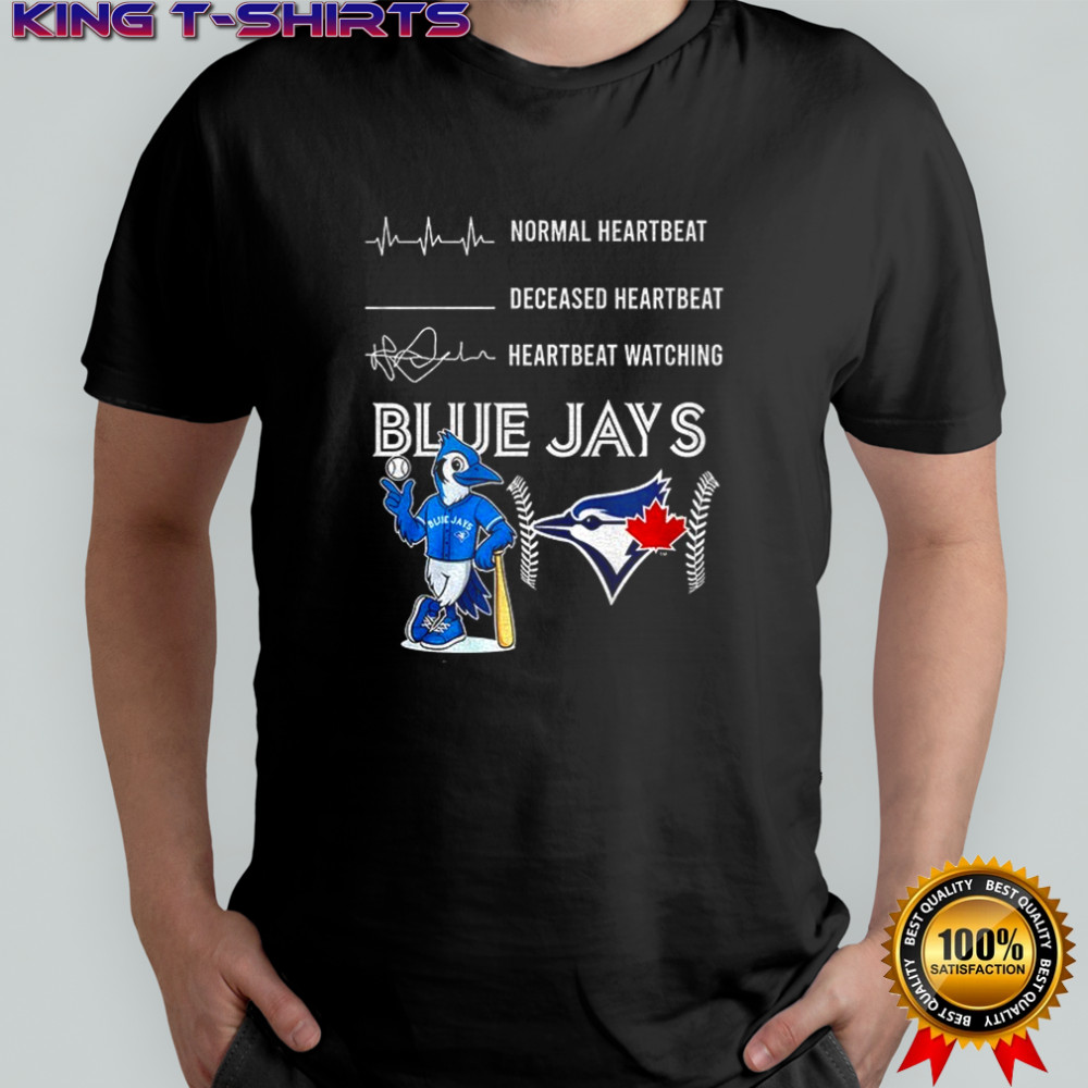 Normal heartbeat deceased heartbeat heartbeat watching Blue Jays sports shirt