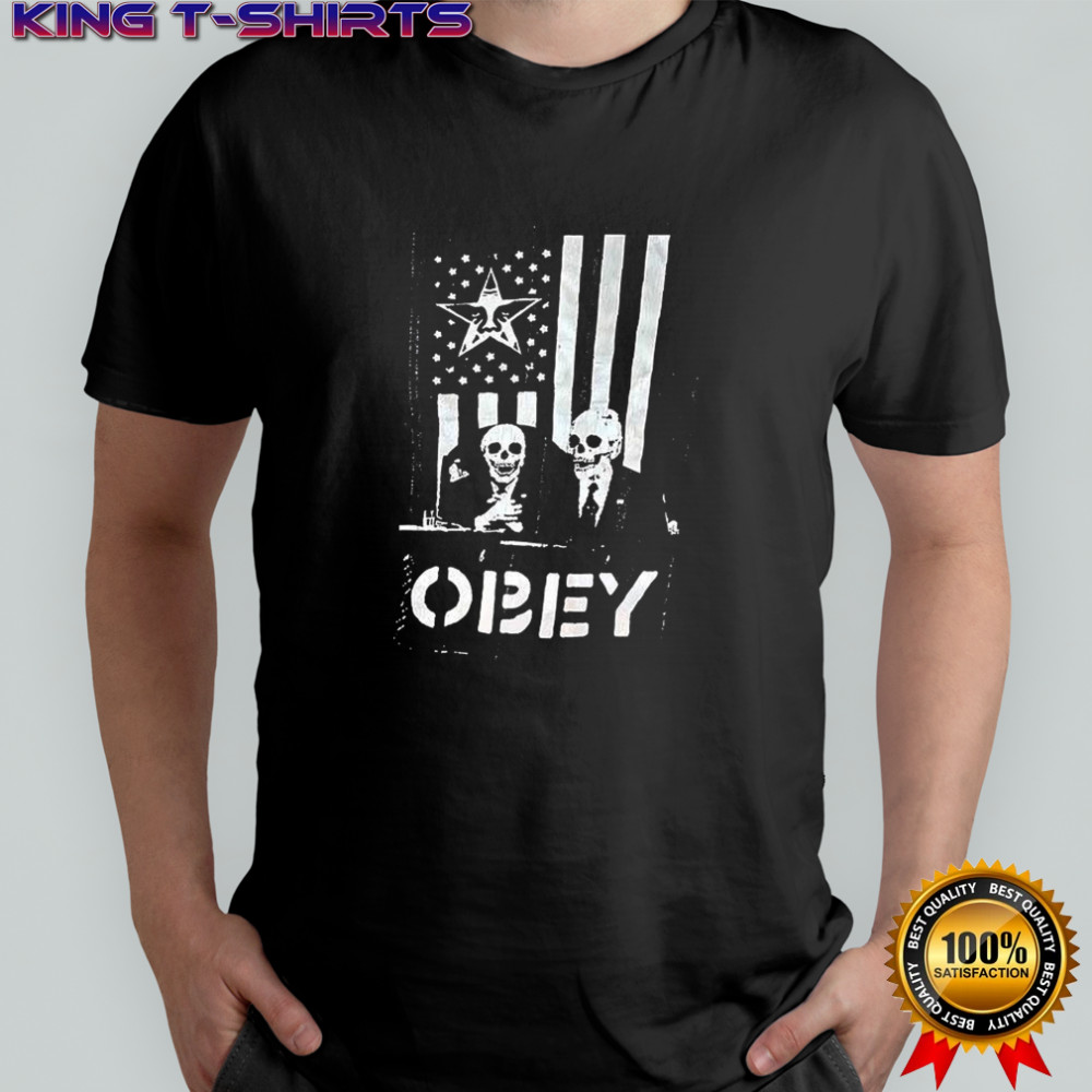 OBEY Skull flag shirt