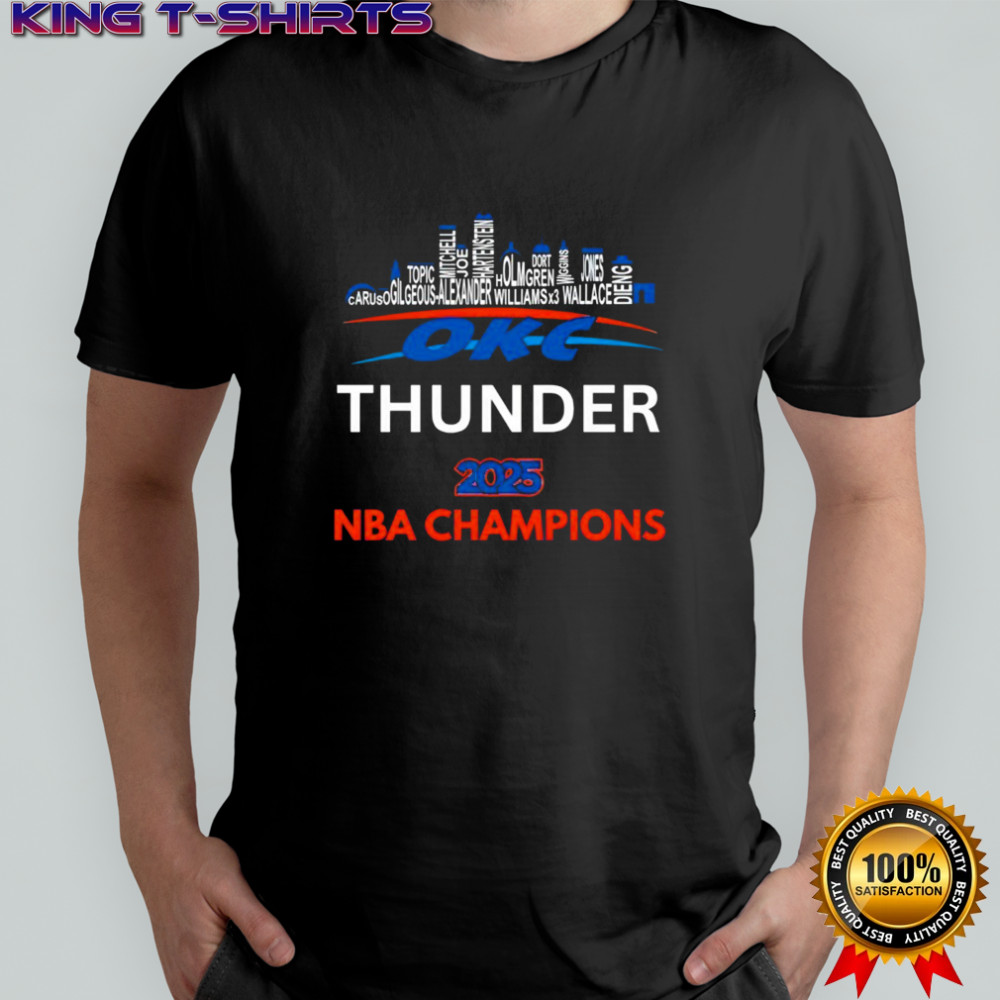 OKC Thunder NBA Champions 2025 t-shirt
