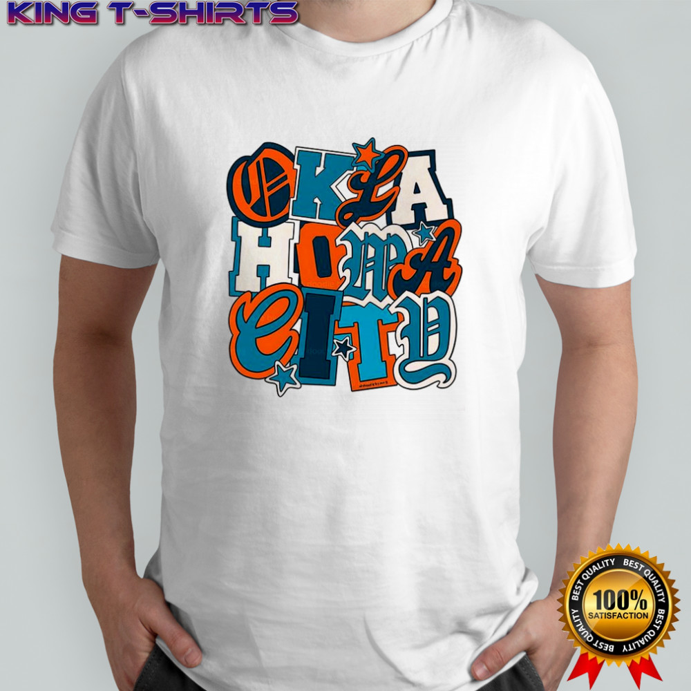 Oklahoma City Thunder basketball collage shirt