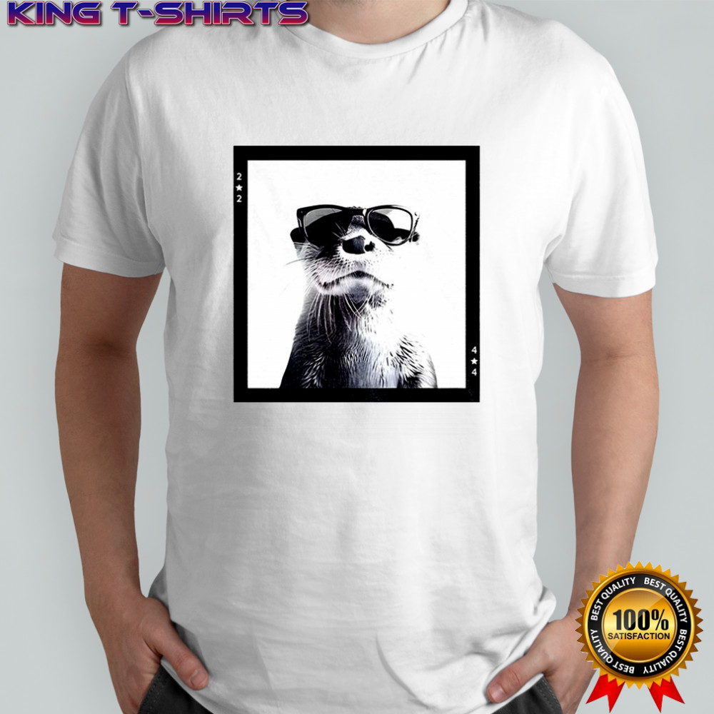 Otter wearing glasses photo funny meme shirt