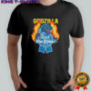 Pabst Blue Ribbon Store Flamed Godzilla shirt