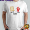 Paper beats rock shirt