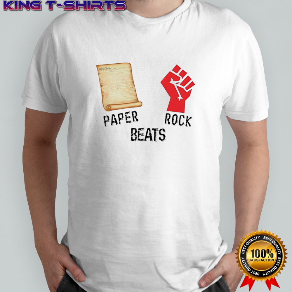 Paper beats rock shirt
