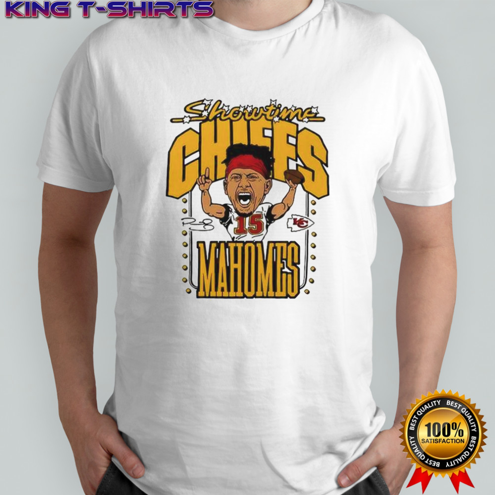 Patrick Mahomes Kansas City Chiefs Football Showtime Caricature Signature T-Shirt