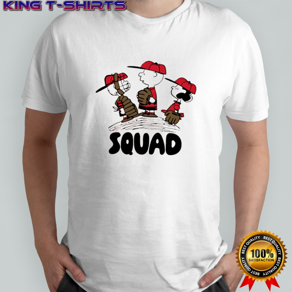 Peanuts characters Baseball Squad shirt