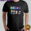 Peanuts characters x Dallas Stars Dallas Mavericks Texas Rangers Dallas Cowboys sports teams shirt