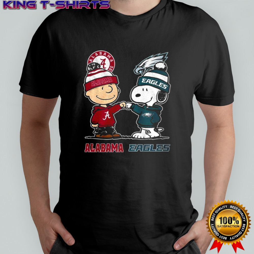 Philadelphia Eagles Alabama Crimson Tide Snoopy and Charlie Brown shirt
