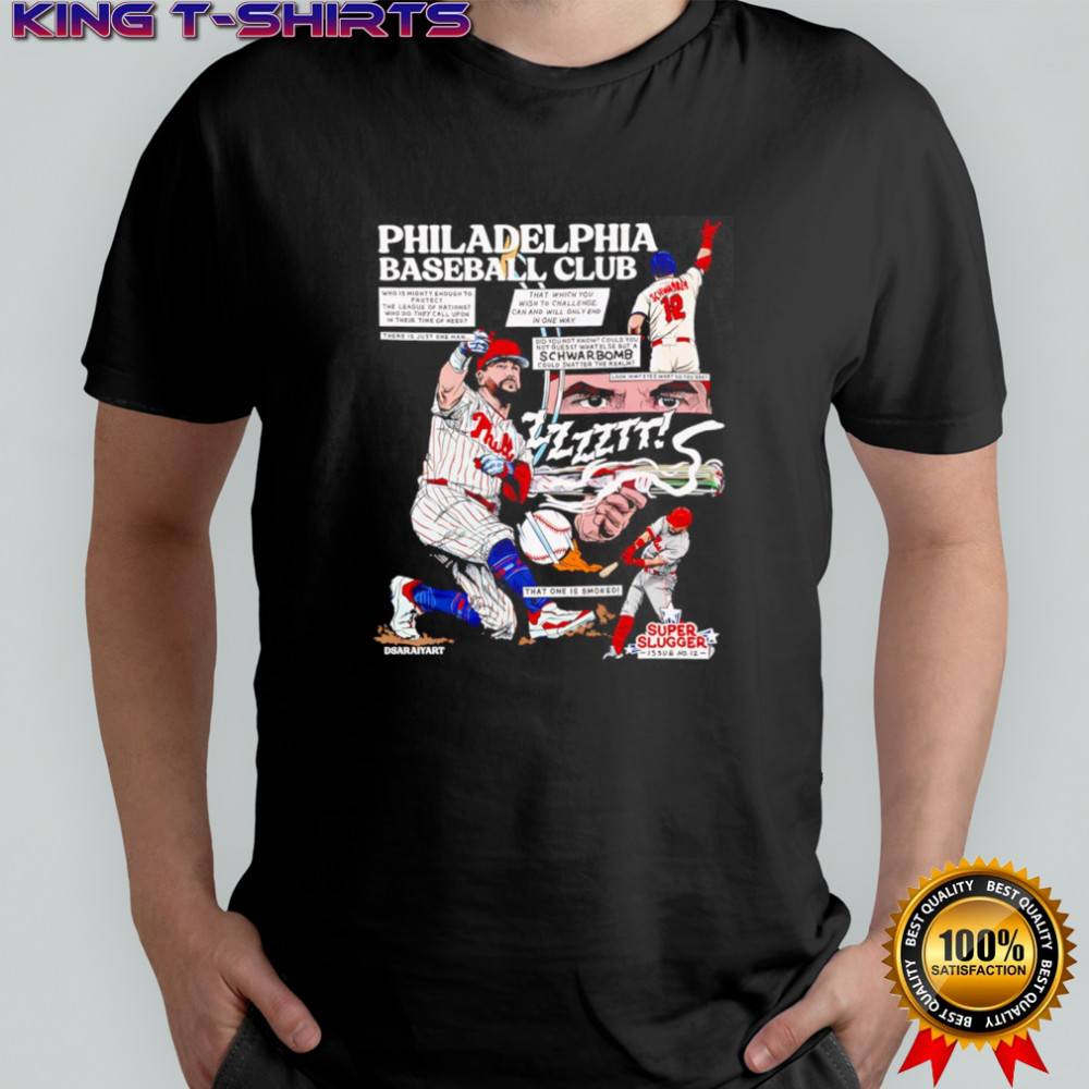 Philadelphia Phillies baseball club Schwarbomb super slugger graphic T-shirt