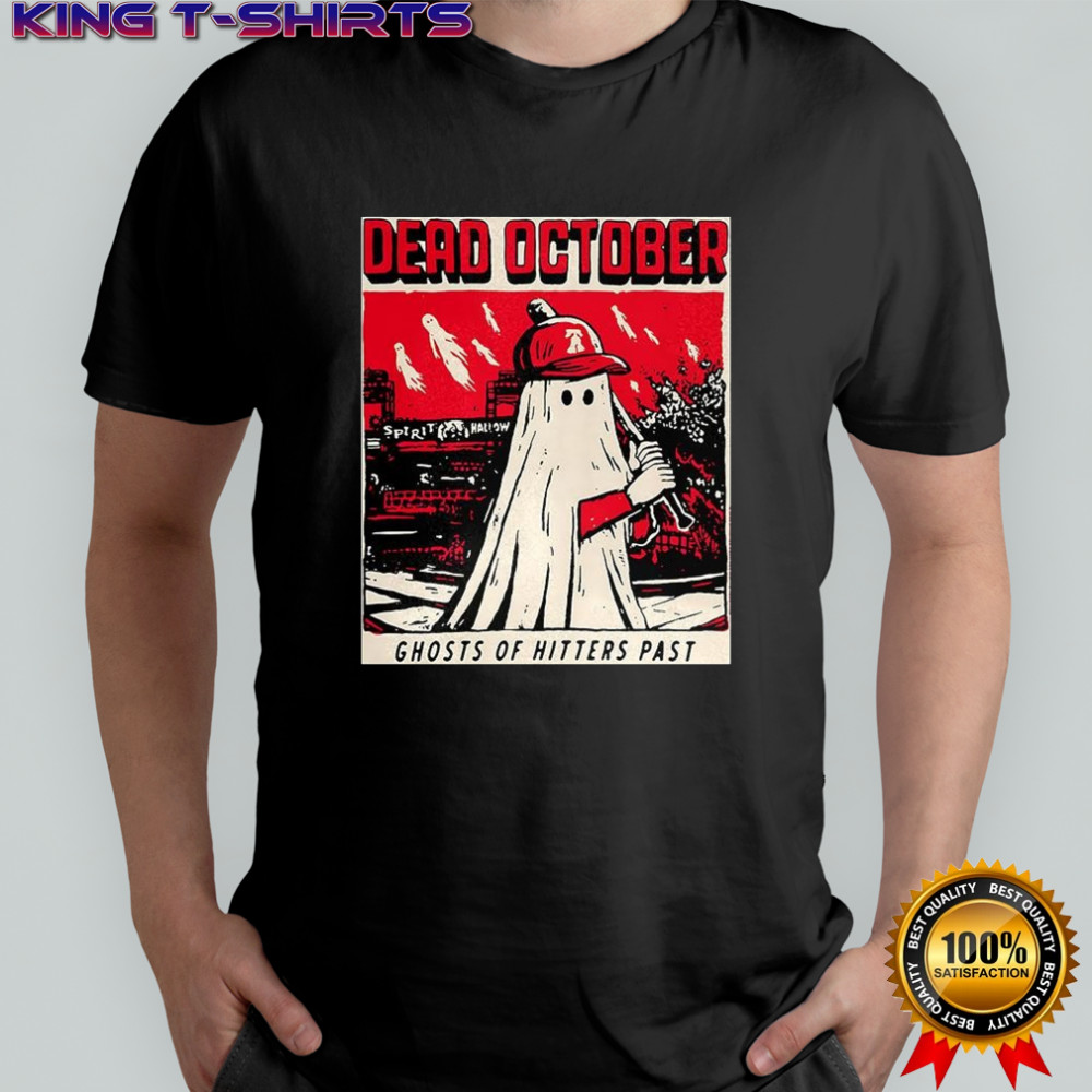 Philadelphia Phillies baseball cracked bell Dead october Ghost of Hitters past Halloween shirt