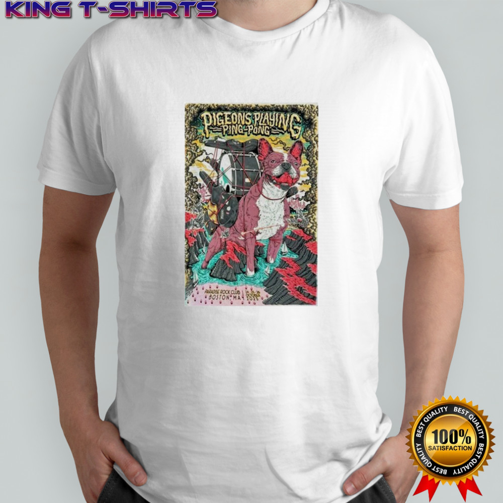 Pigeons Playing Ping Pong Oct 24-26 2025 Boston, MA Dog T-shirt