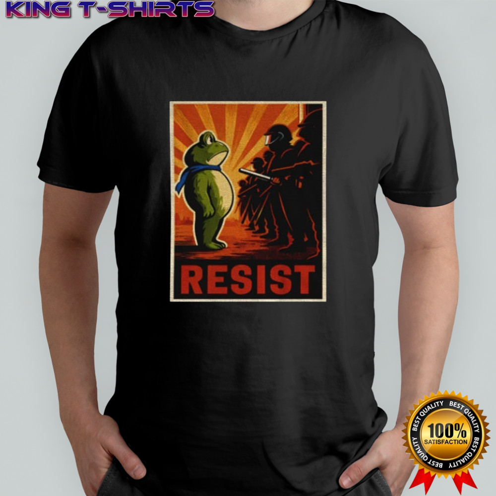 Portland Frog Protest Resist anti ICE political 2025 shirt