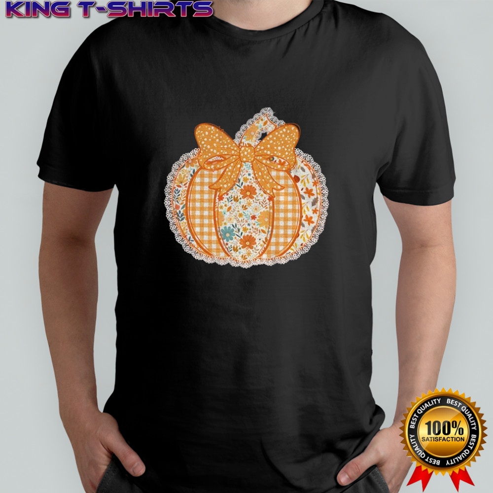 Preppy Floral Fall Pumpkin Tis The Season shirt