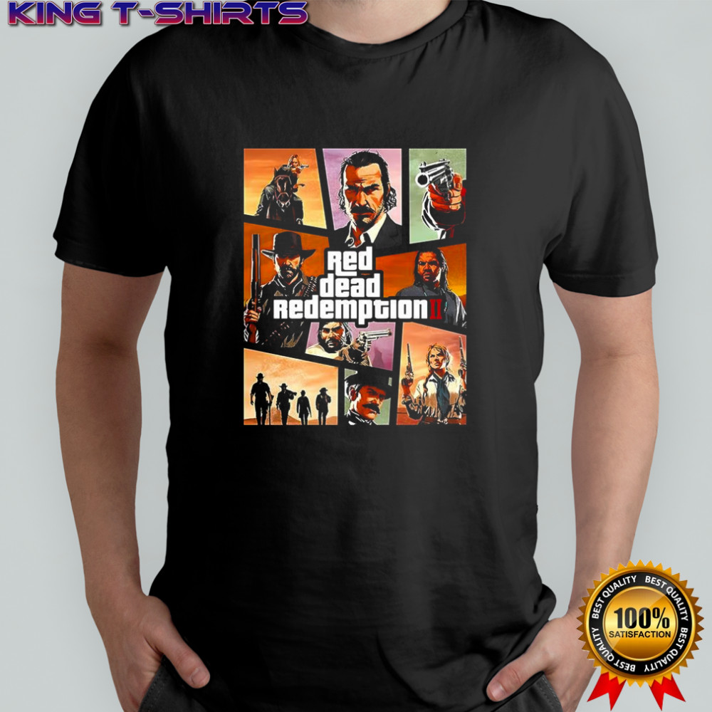 Red Dead Redemption II Gaming Retro 90s classic GTA style shirt