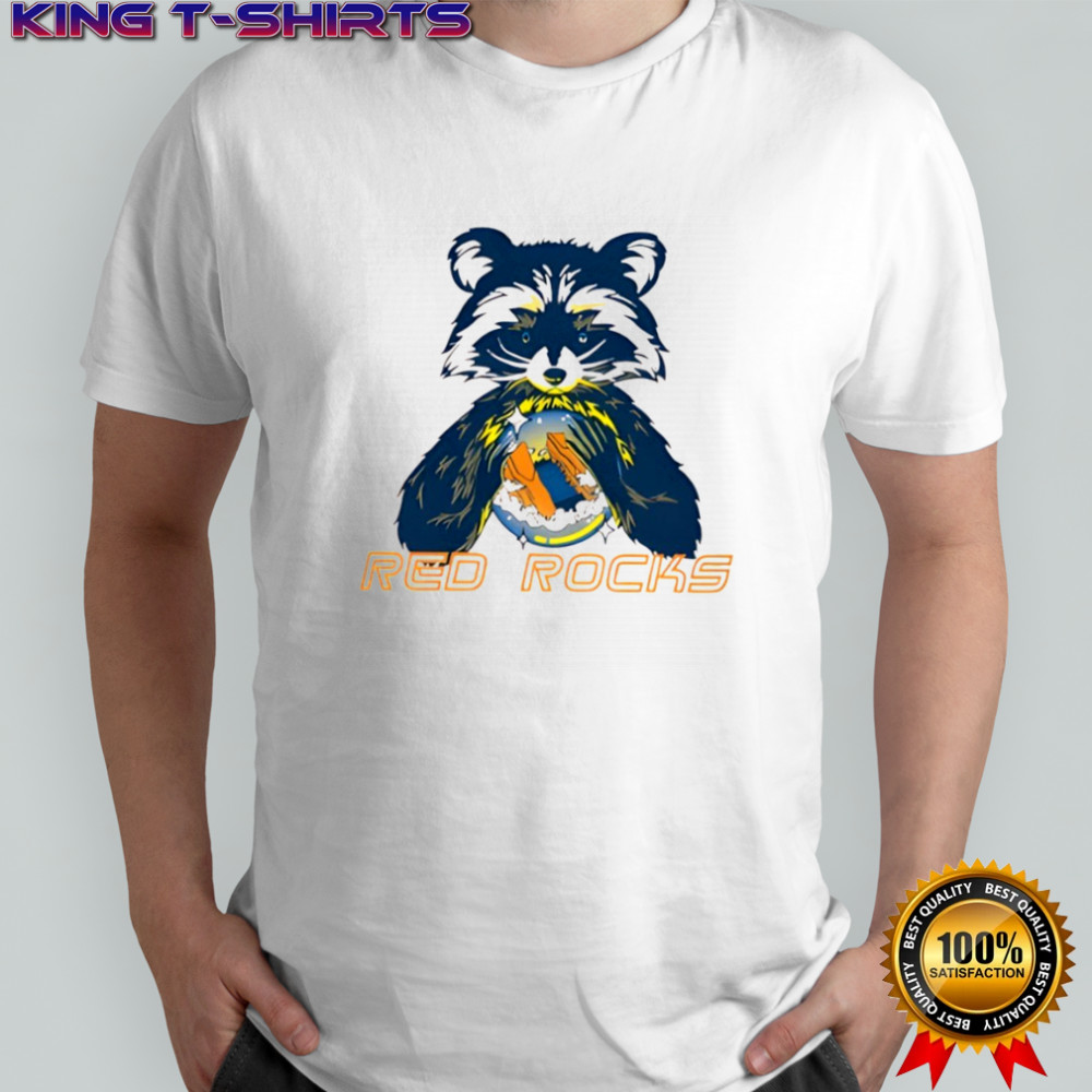 Red Rocks Crystal Ball Raccoon shirt