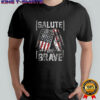 Salute The Brave soldier cards American flag shirt