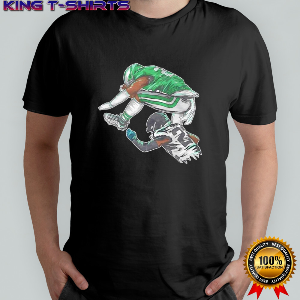 Saquon Barkley Jaw-Dropping Reverse Hurdle Philadelphia Eagles Shirt
