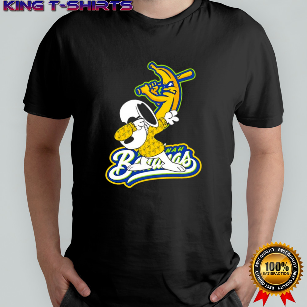 Savannah Bananas baseball team with Snoopy hiphop shirt
