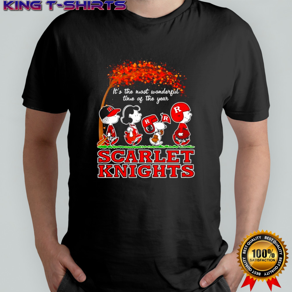 Scarlet Knights x Peanuts characters its the most wonderful time of the year shirt