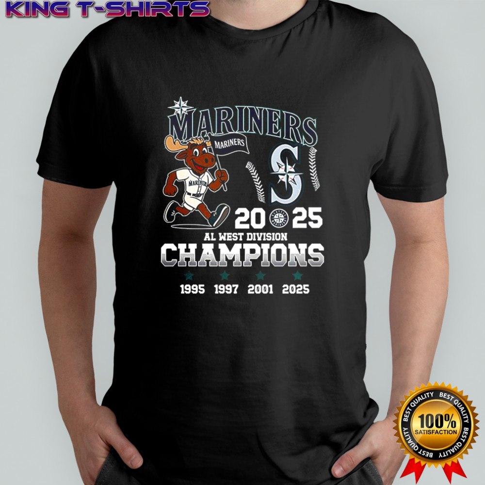 Seattle Mariners AL West Division Champions 2025 mascot shirt