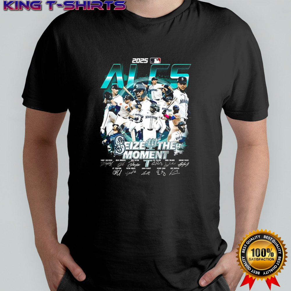 Seattle Mariners baseball 2025 Seize the moment player signature shirt