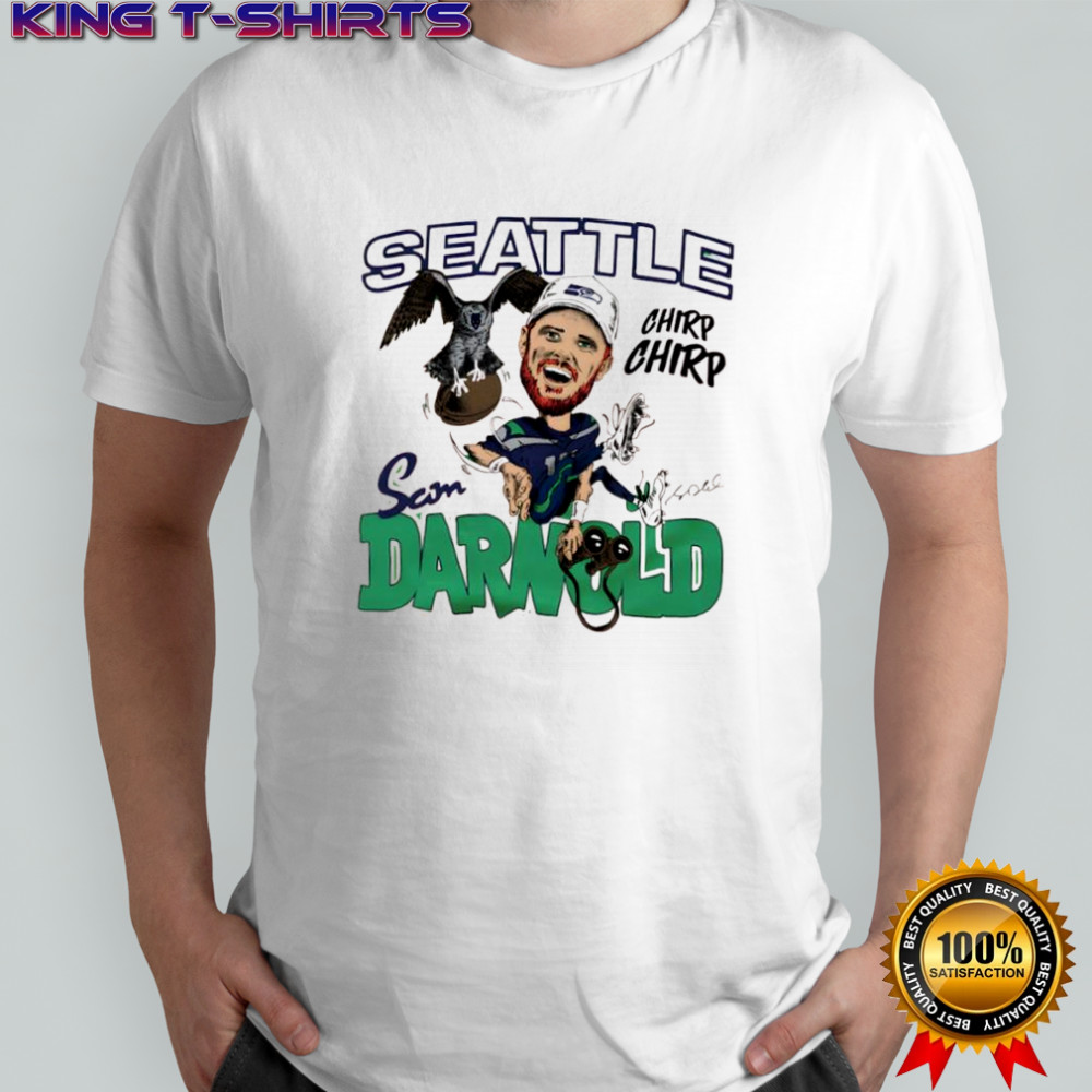 Seattle Seahawks Sam Darnold Homage Neon Caricature Player Graphic shirt