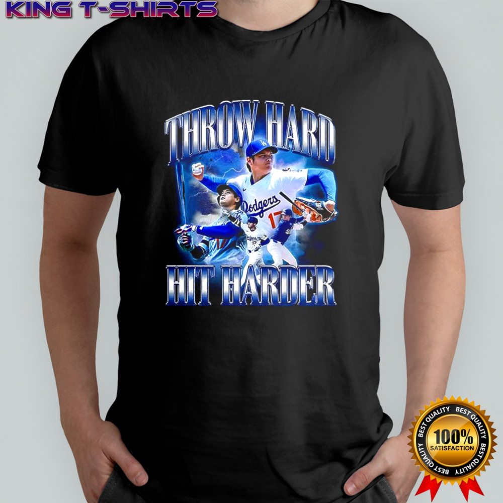 Shohei Ohtani Los Angeles Dodgers throw hard hit far shirt