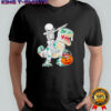 Skeleton Riding Dancing Dab Dinosaur Trex Halloween shirt