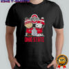 Snoopy And Charlie Brown Ohio State Buckeyes Football Skyline T-Shirt