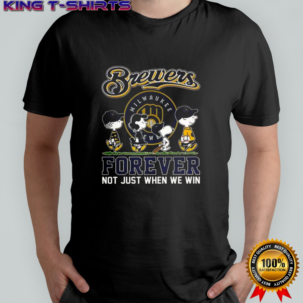 Snoopy And Friends X Milwaukee Brewers Forever Not Just When We Win Baseball Lovers T-Shirt