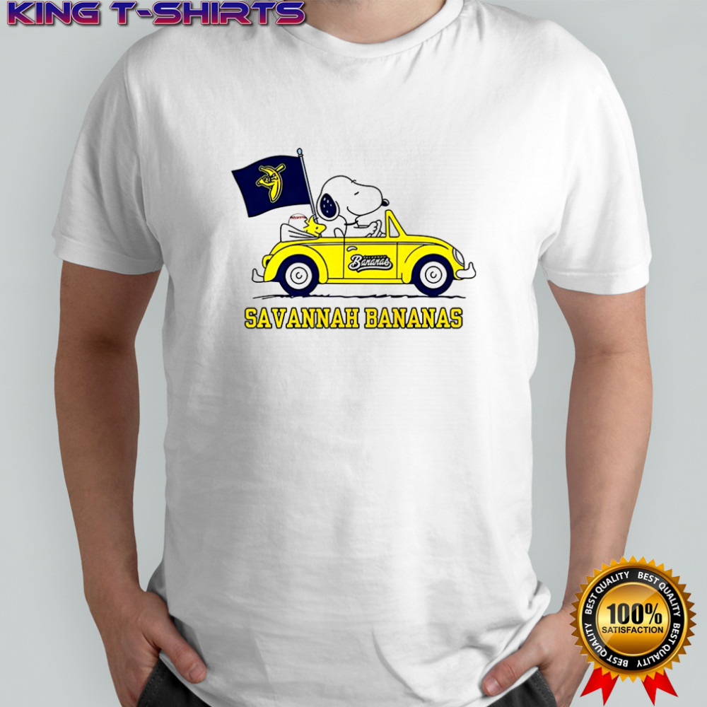 Snoopy and Woodstock Peabuts X Savannah Bananas baseball lover shirt