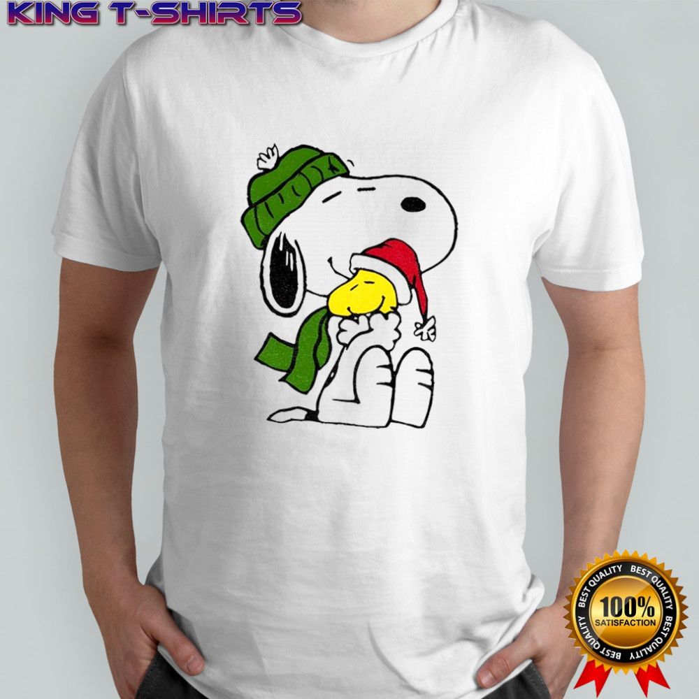 Snoopy and Woodstock Santa hat Merry Christmas 2025 shirt