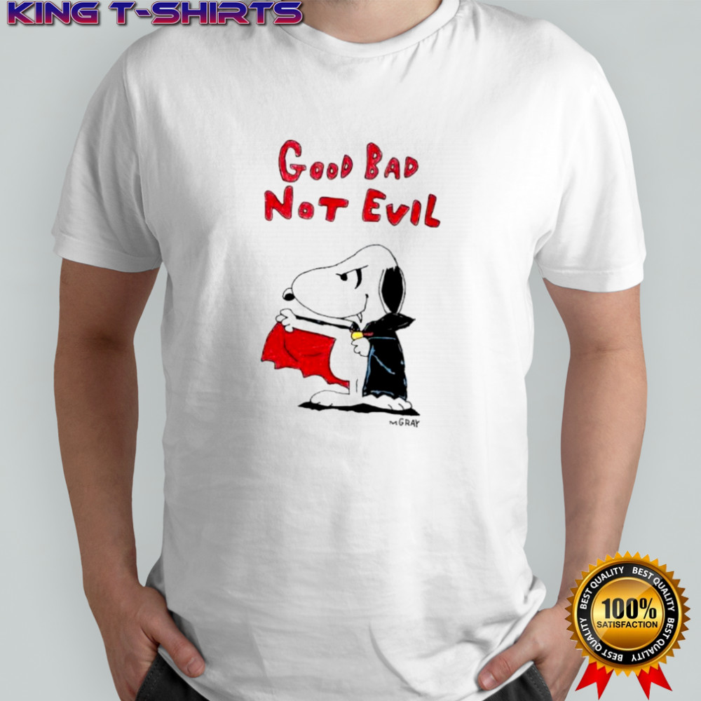 Snoopy good bad not evil shirt