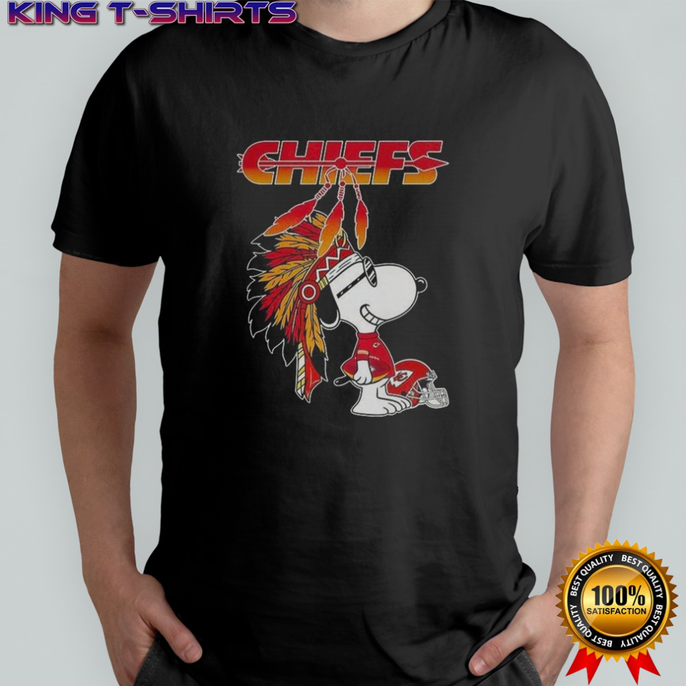 Snoopy War Bonnets X Kansas City Chiefs Football Helmet T-Shirt