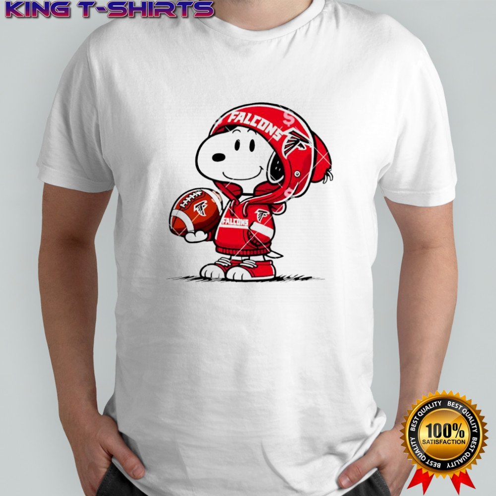 Snoopy wears Atlanta Falcons hoodie logo shirt