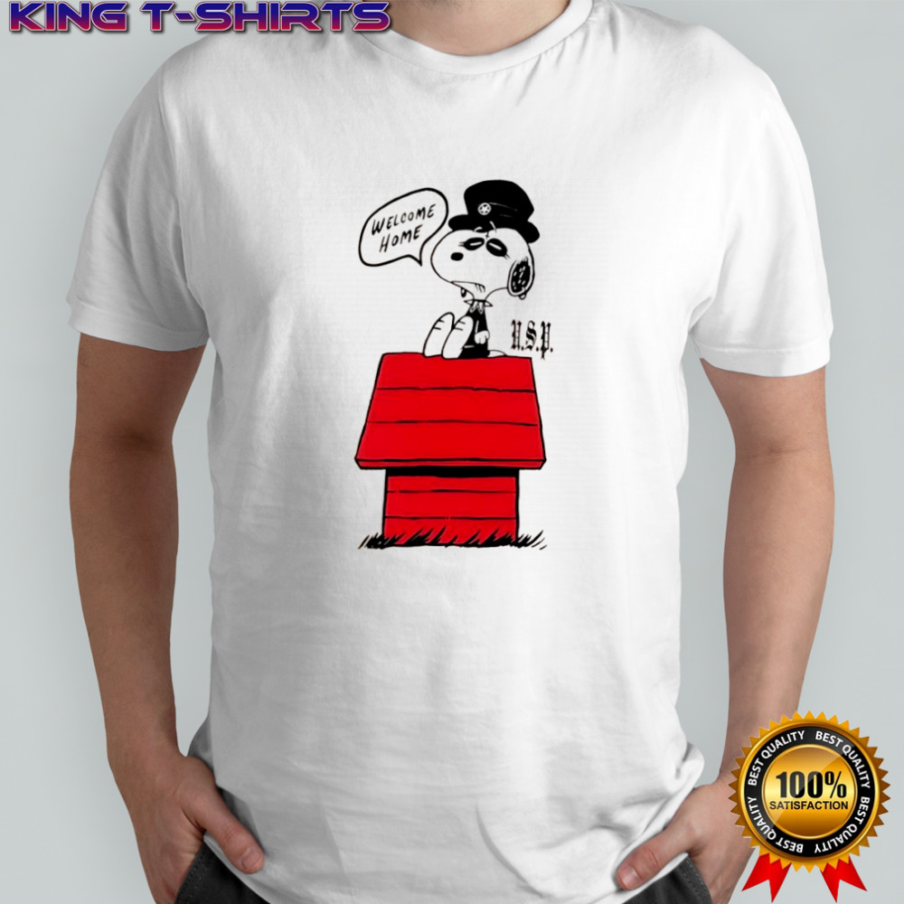 Snoopy welcome home Houston x Peanuts collab shirt