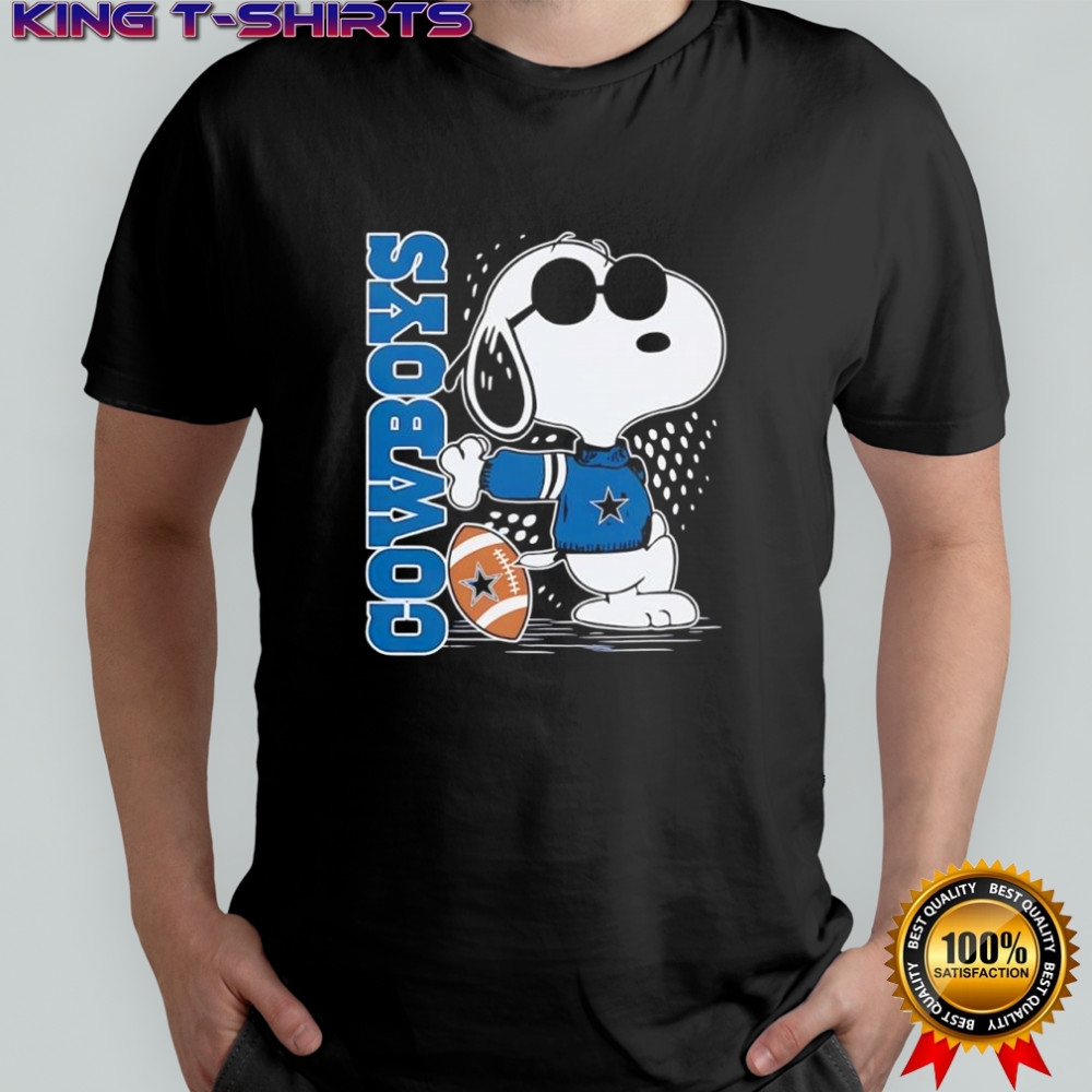 Snoopy with Dallas Cowboys baseball logo shirt