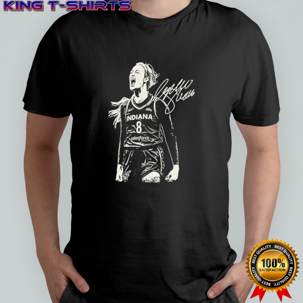 Sophie Cunningham Indiana Fever signature poster shirt