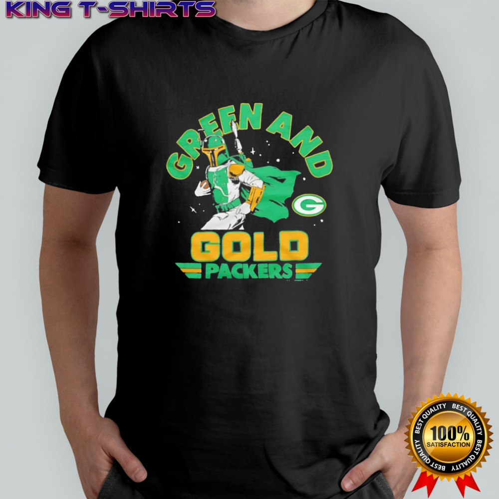 Star Wars x Green Bay Packers green and gold packers shirt